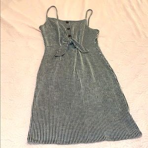 Black and white ribbed Sundress